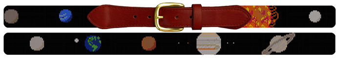 Solar System Planet Needlepoint Belt Eclipse