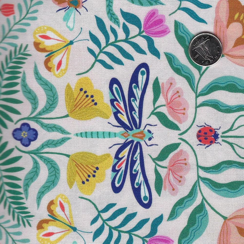 Flutter By by Bethan Janine for Dashwood Studio - Floral Background Pi –  Mad Moody Quilting Fabrics