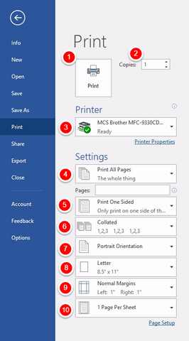 microsoft office, word, word 2016, my choice software, file, print