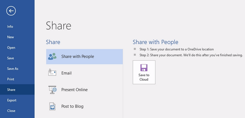 microsoft office, word, word 2016, share, share with people