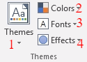 excel 2016, page layout, themes