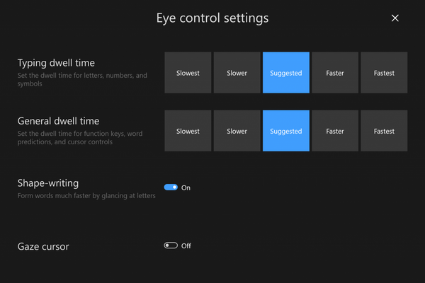 eye control, windows 10, microsoft, my choice software