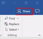 microsoft office, word, word 2016, my choice software, share icon