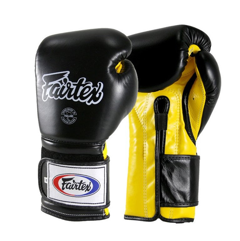 Fairtex Pro Training Mexican Gloves BGV9 Black/Yellow ...