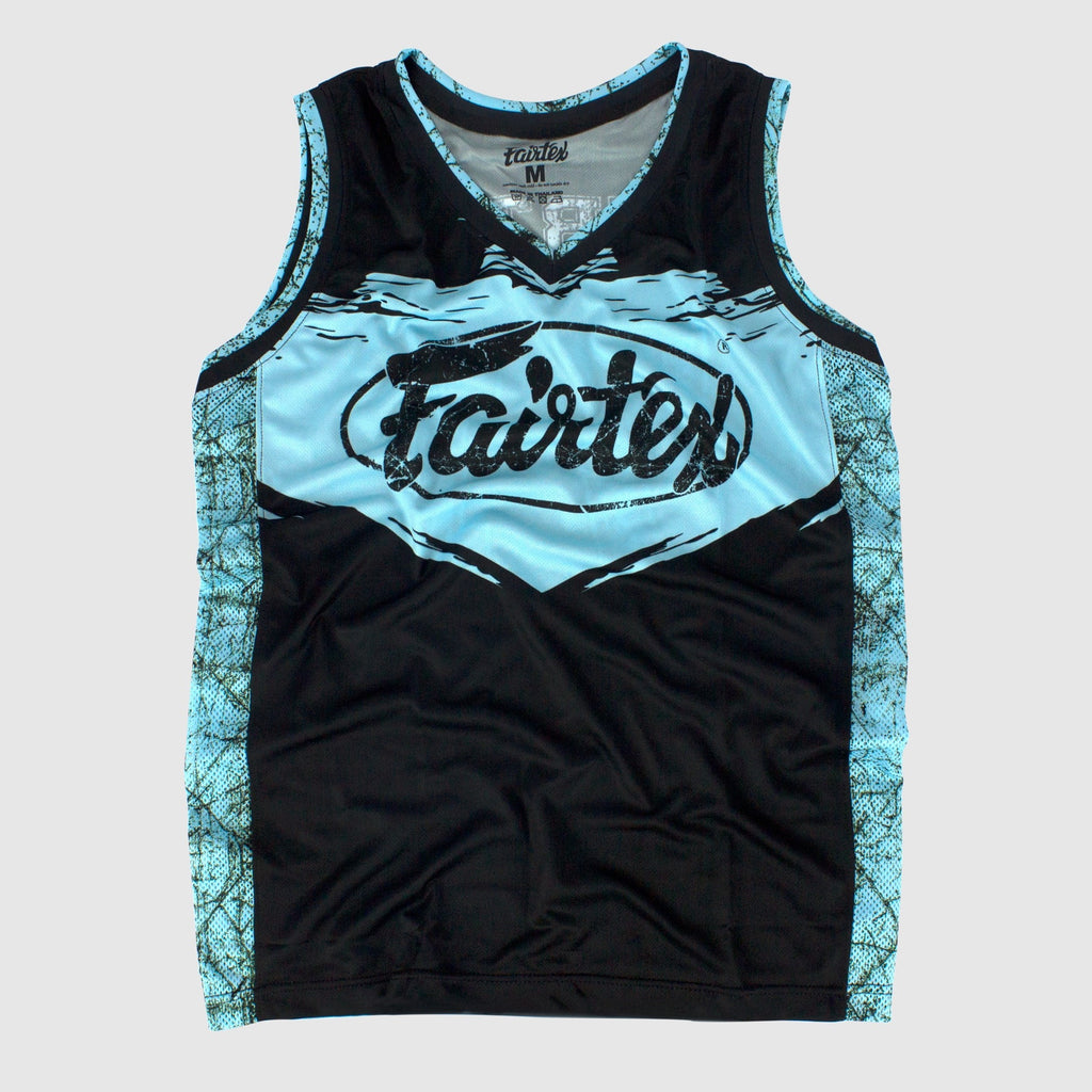 blue and black basketball jersey