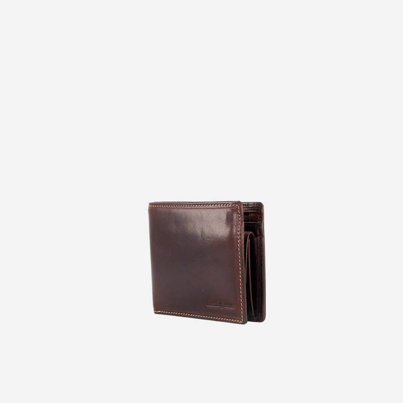 Medium Billfold Wallet With Coin, Coffee