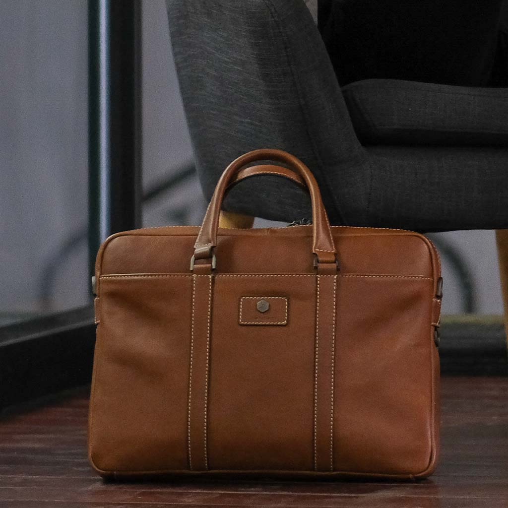 Slim Laptop Briefcase, Colt | Jekyll & Hide Leather SA