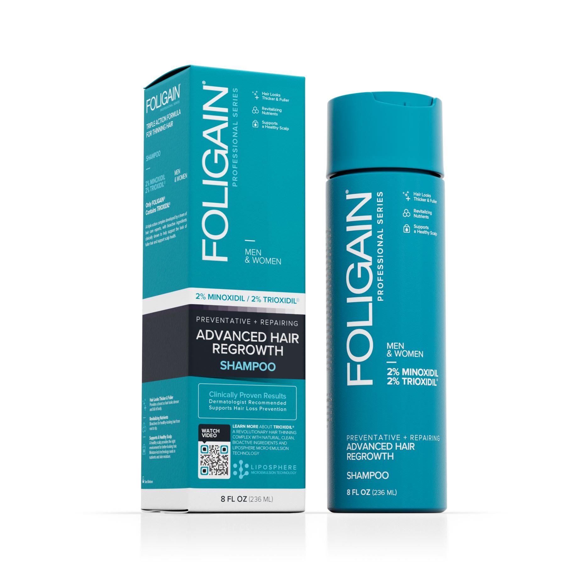 Foligain Hair Regrowth Shampoo with 2% & 2% Trioxid – MASC