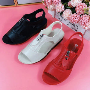 Flat sandals in soft and comfortable leather - Stylishoe