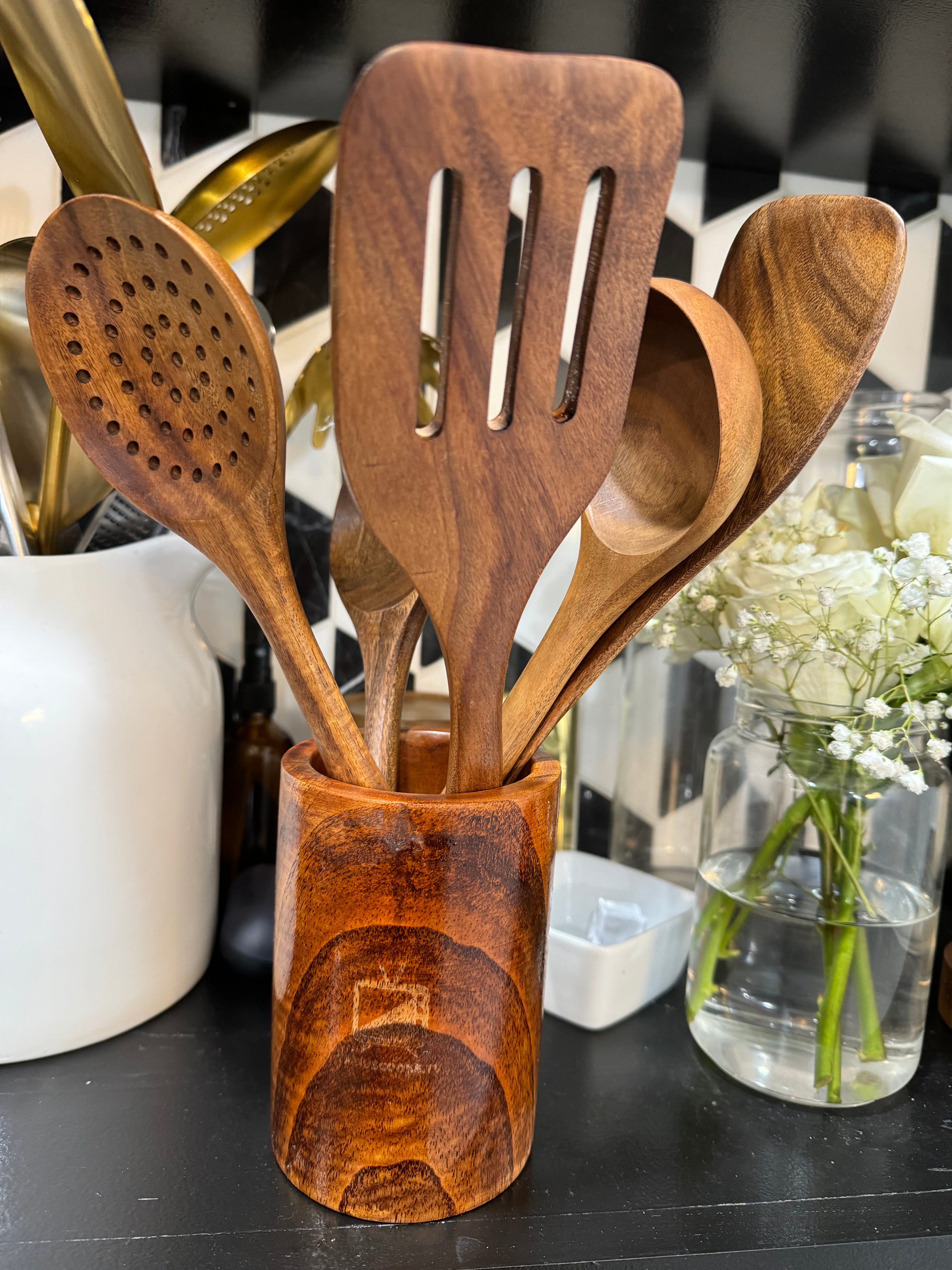 Wooden Kitchen Utensils Set