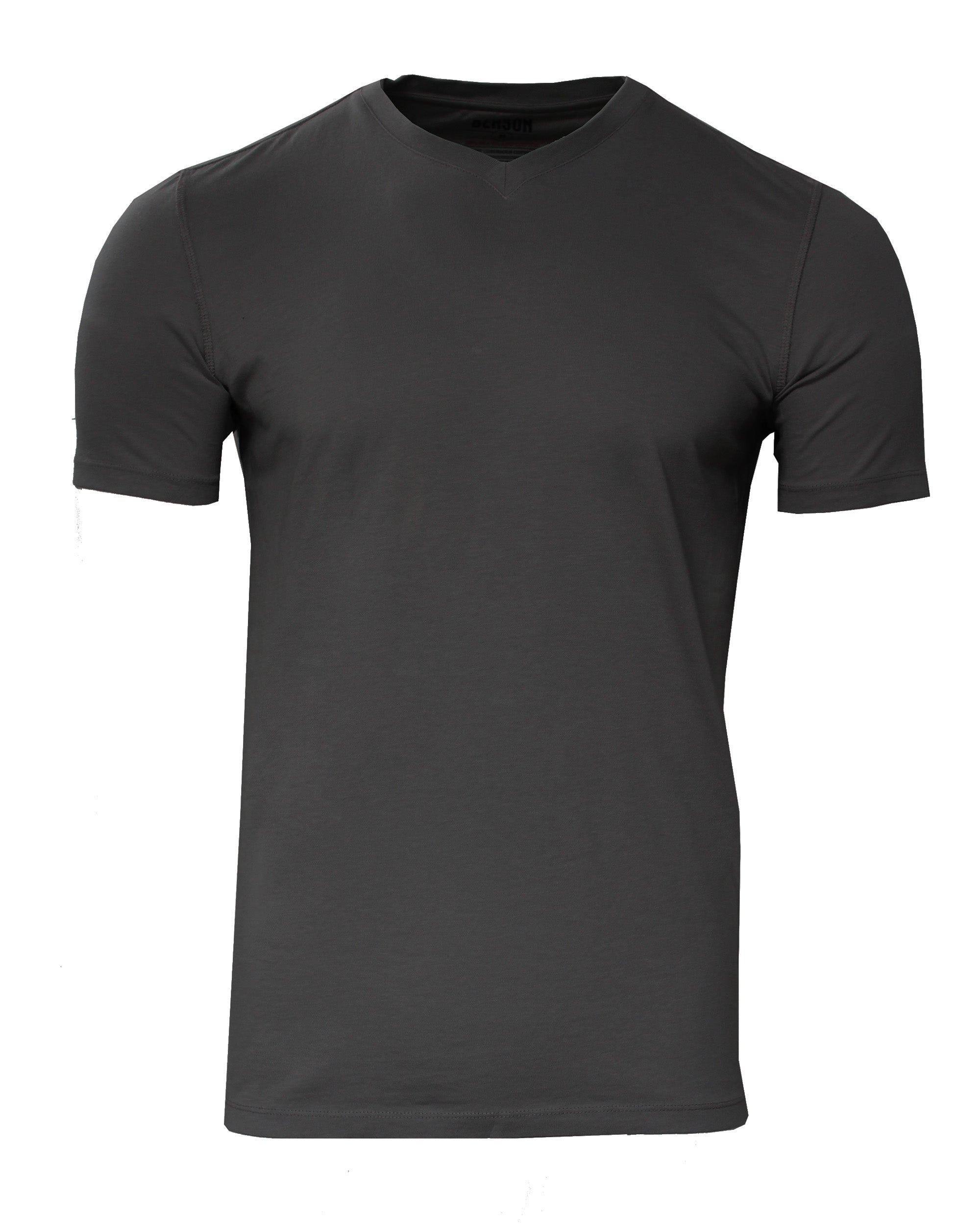 Sea Island V-Neck Tee: Charcoal