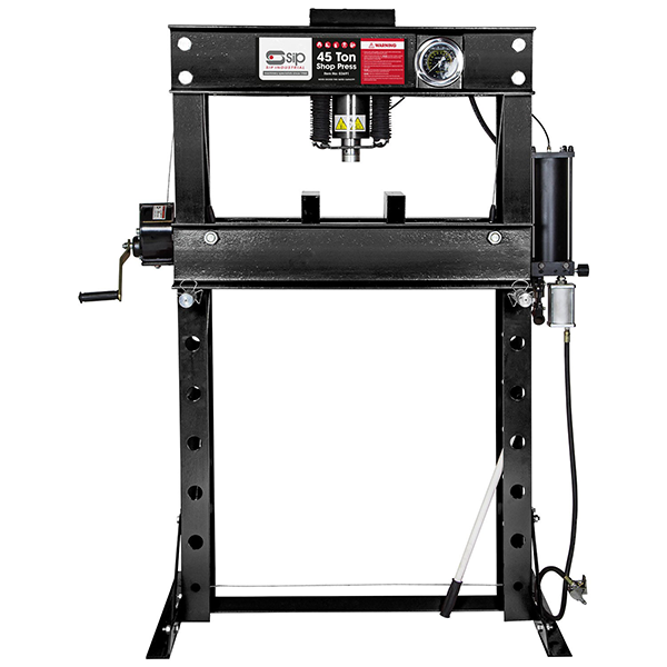 SIP 45 Ton Shop Press Pneumatic Hydraulic Full Image