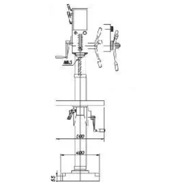 STRANDS Gear Column Drill S 30 (S 28) Front Dimension