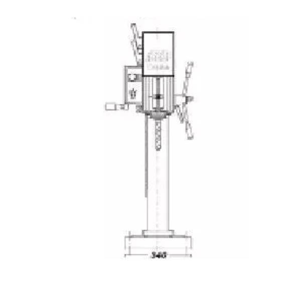 Strands Gear Bench Drill S 25 BM Fron Diemensions