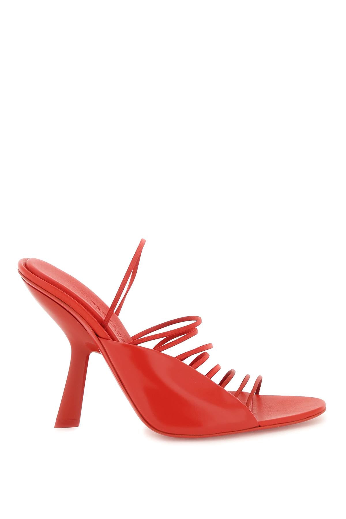 Ferragamo Red Ultra-fine Strap Sandals For Women