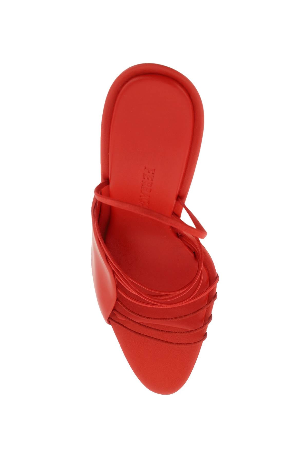 Shop Ferragamo Red Ultra-fine Sandals For Women | Smooth Leather By