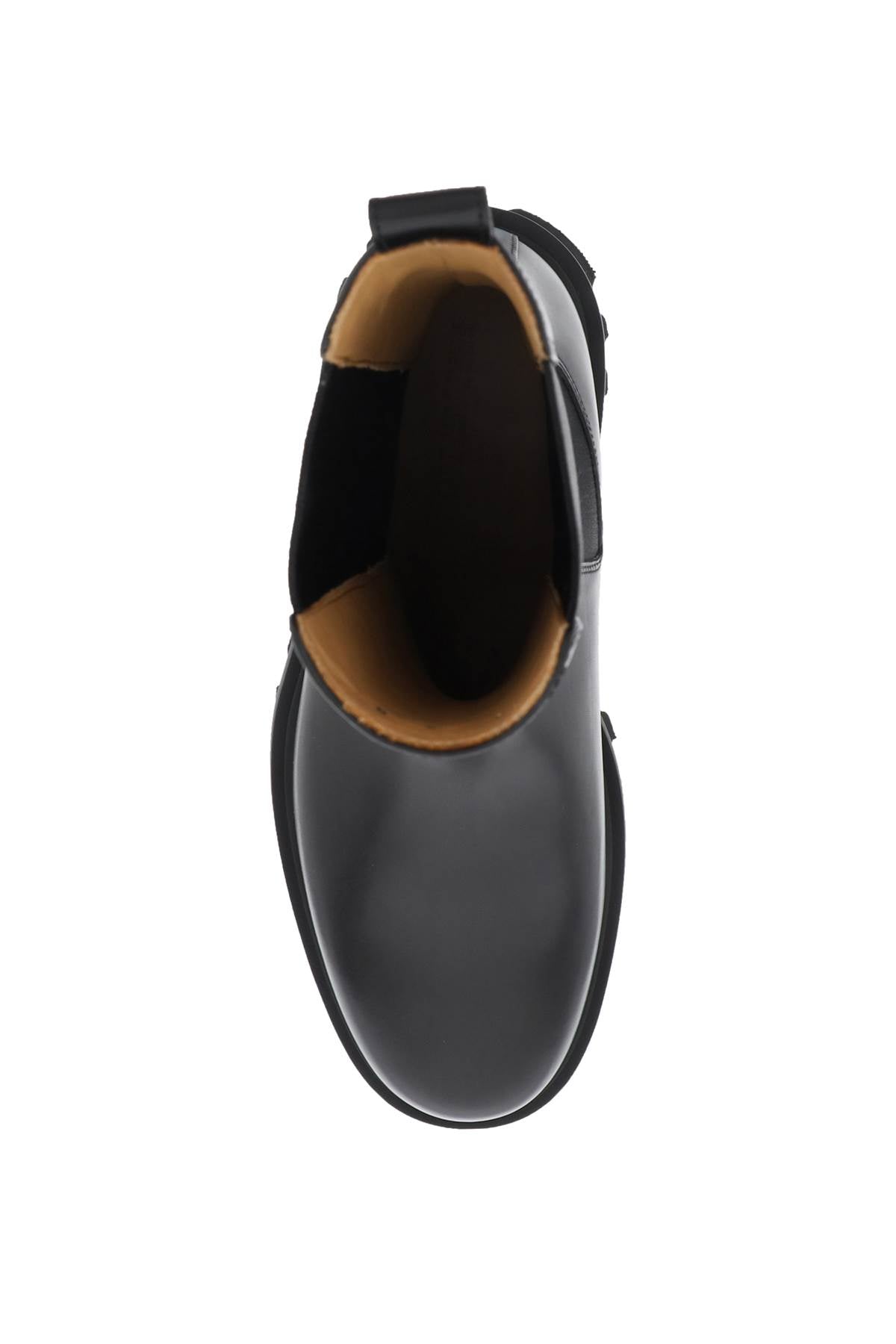Shop Ferragamo Men's Black Leather Chelsea Boots For Fw23