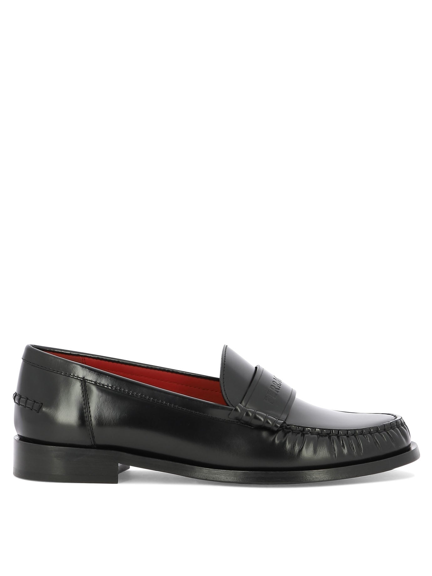 Shop Ferragamo "irina"loafers In Black