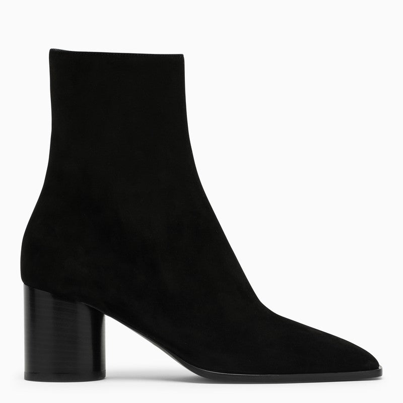 Ferragamo Classic Black Leather Ankle Boot For Women