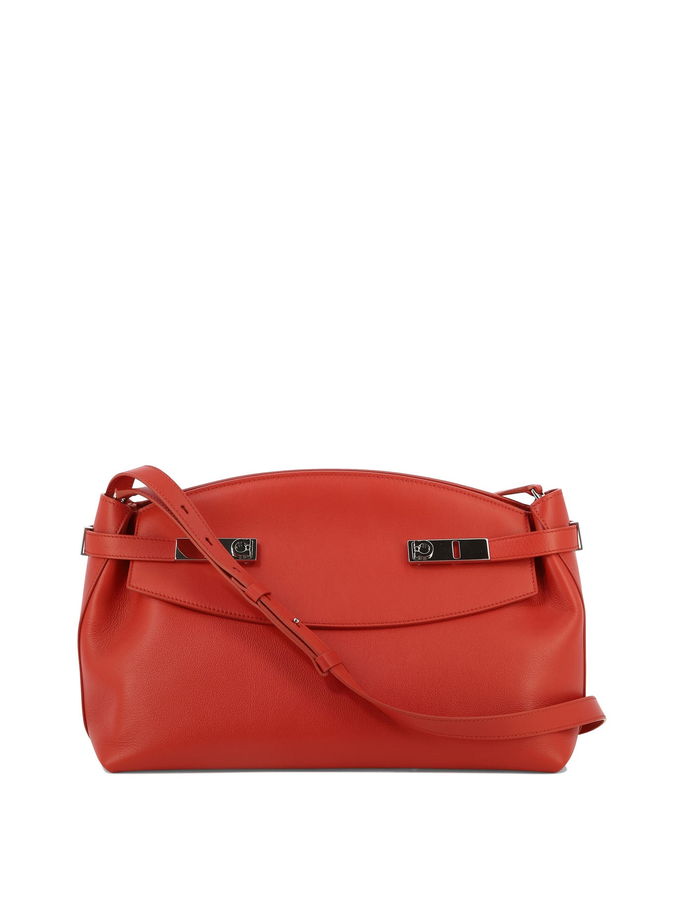 Ferragamo Sophisticated Crossbody Handbag In Fiery Red For The Fashionable Woman