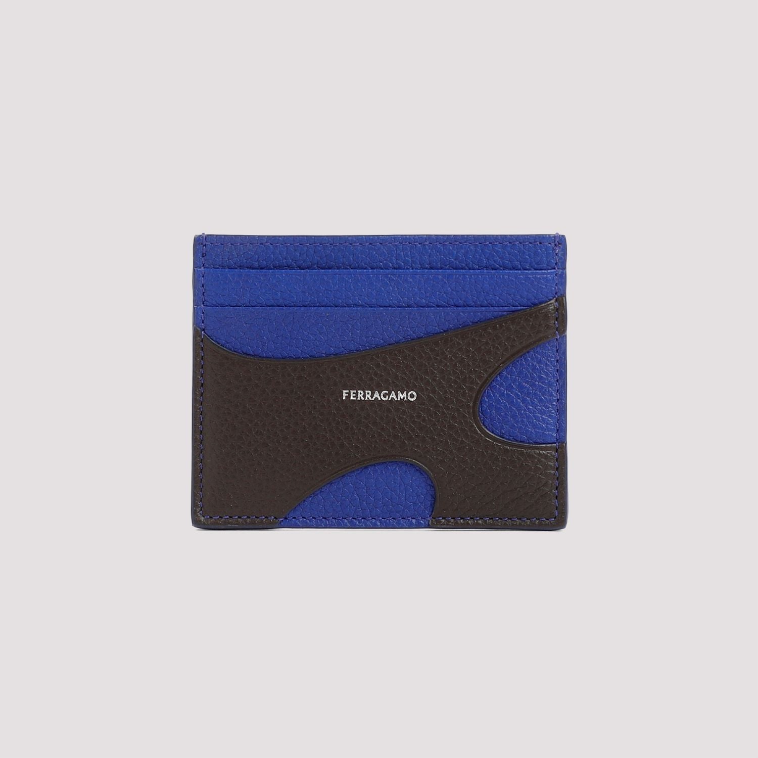 Shop Ferragamo Sophisticated Leather Credit Card Case For Men In Brown