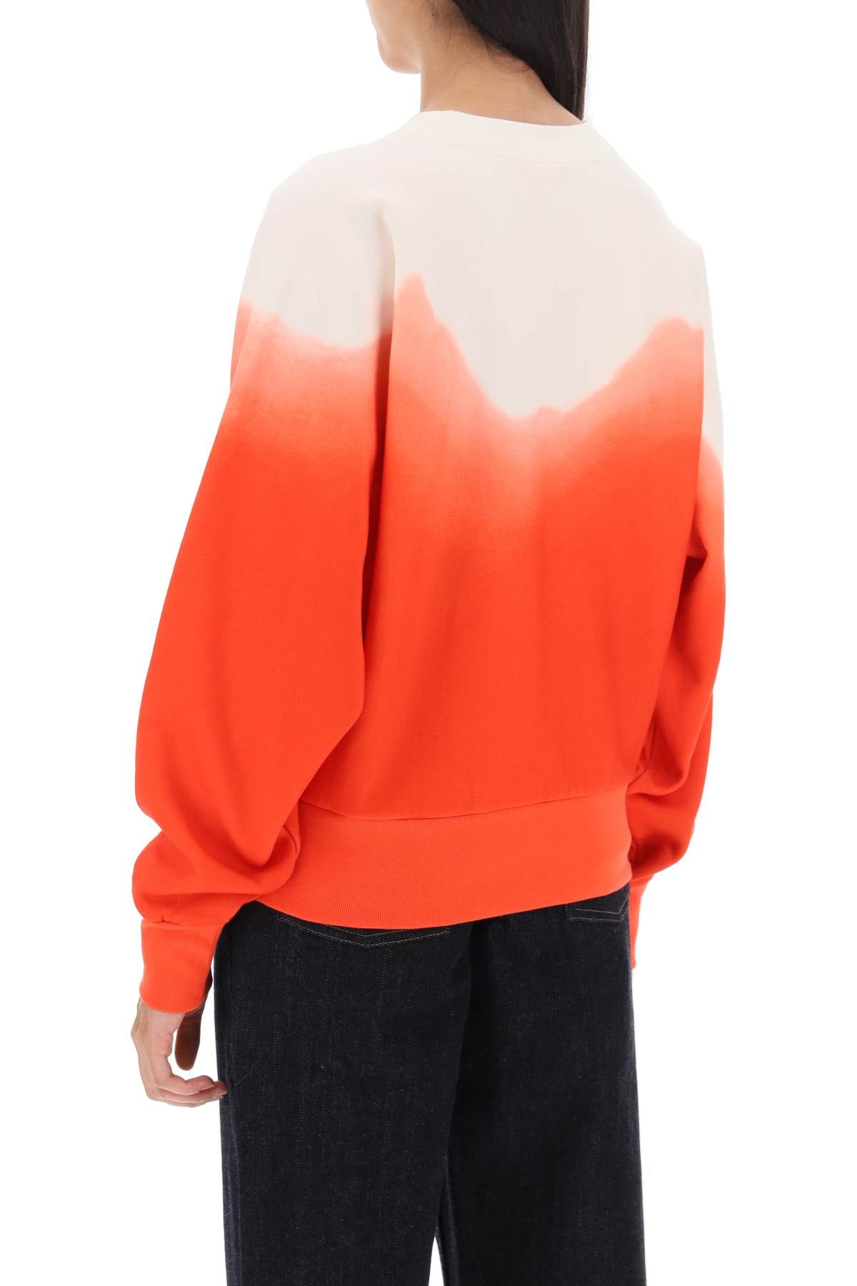 Shop Ferragamo Dip-dyed Crew-neck Sweatshirt In Mixed Colors For Women In Multicolor