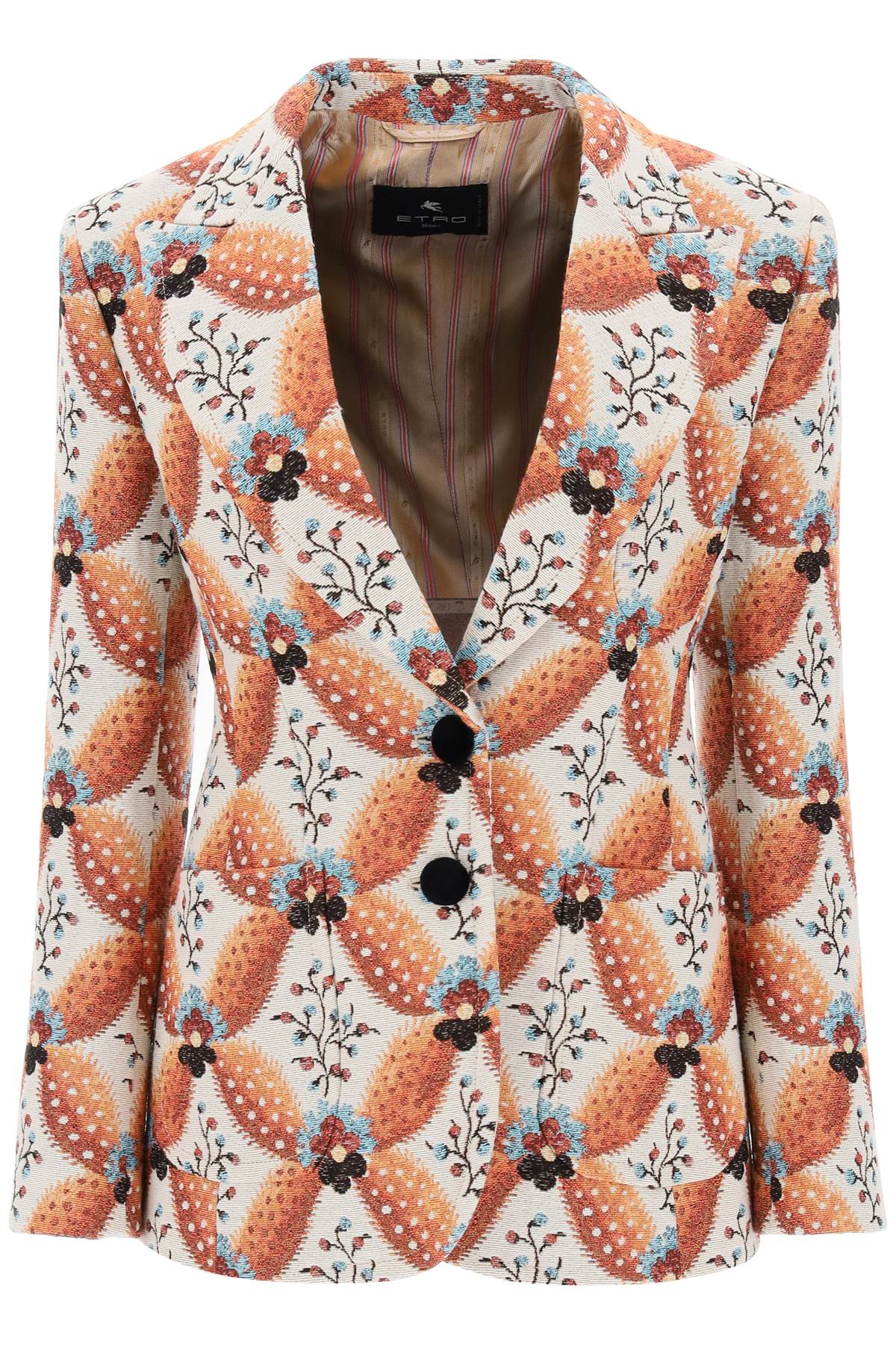 Etro Luxurious Floral Jacquard Jacket For Women In Brown