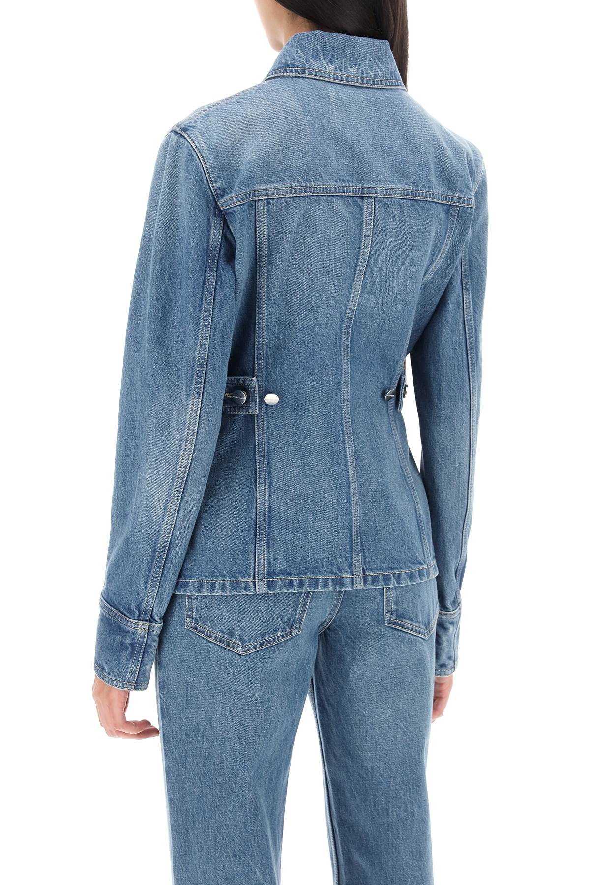 Shop Ferragamo Vintage Blue Denim Jacket For Women