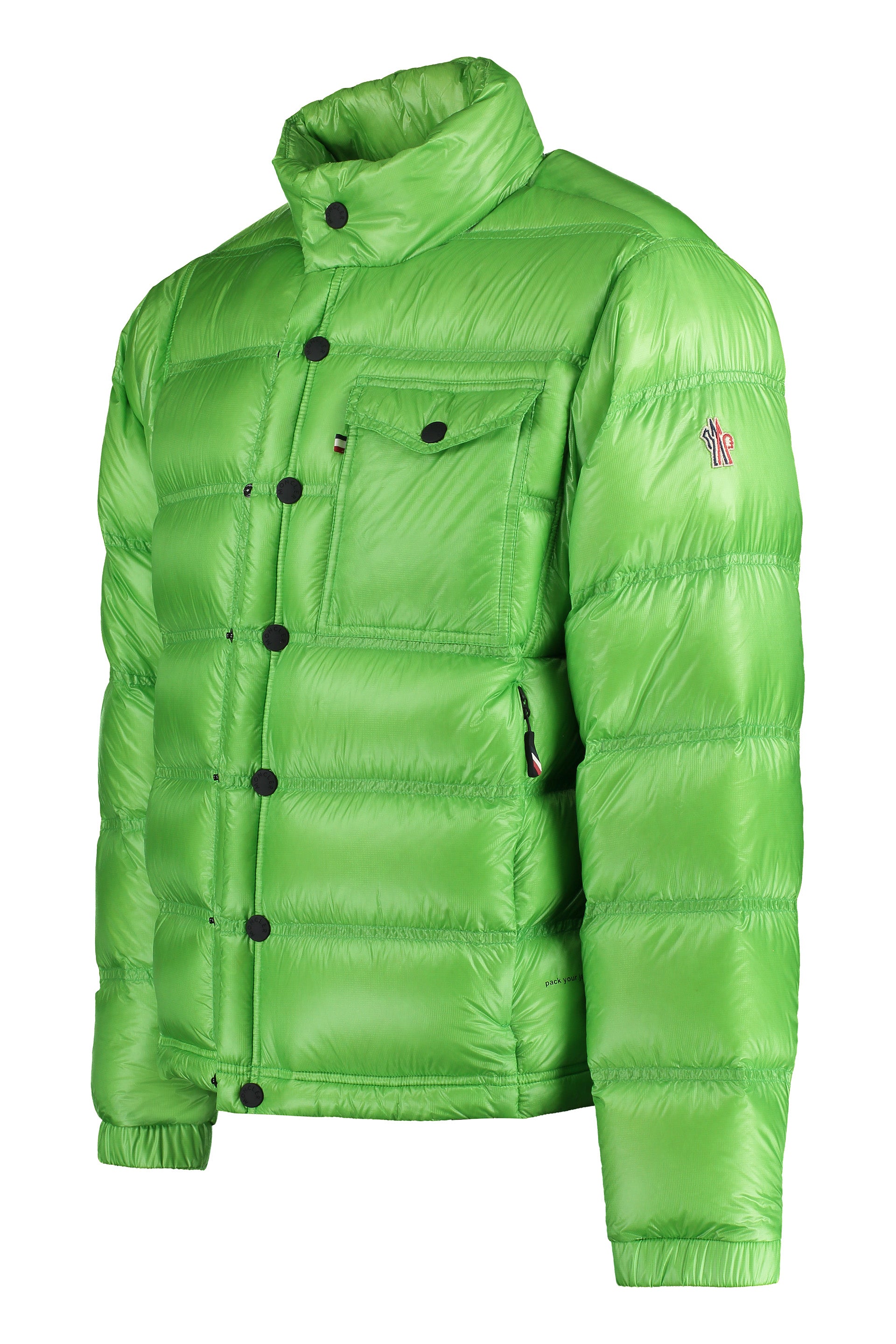 Shop Moncler Men's Packable Down Jacket With Removable Gloves And Adjustable Hem In Green
