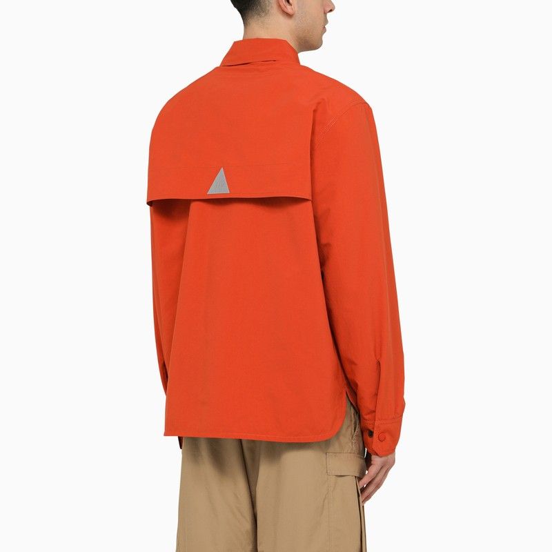 Shop Moncler Red Nylon Shirt Jacket For Men