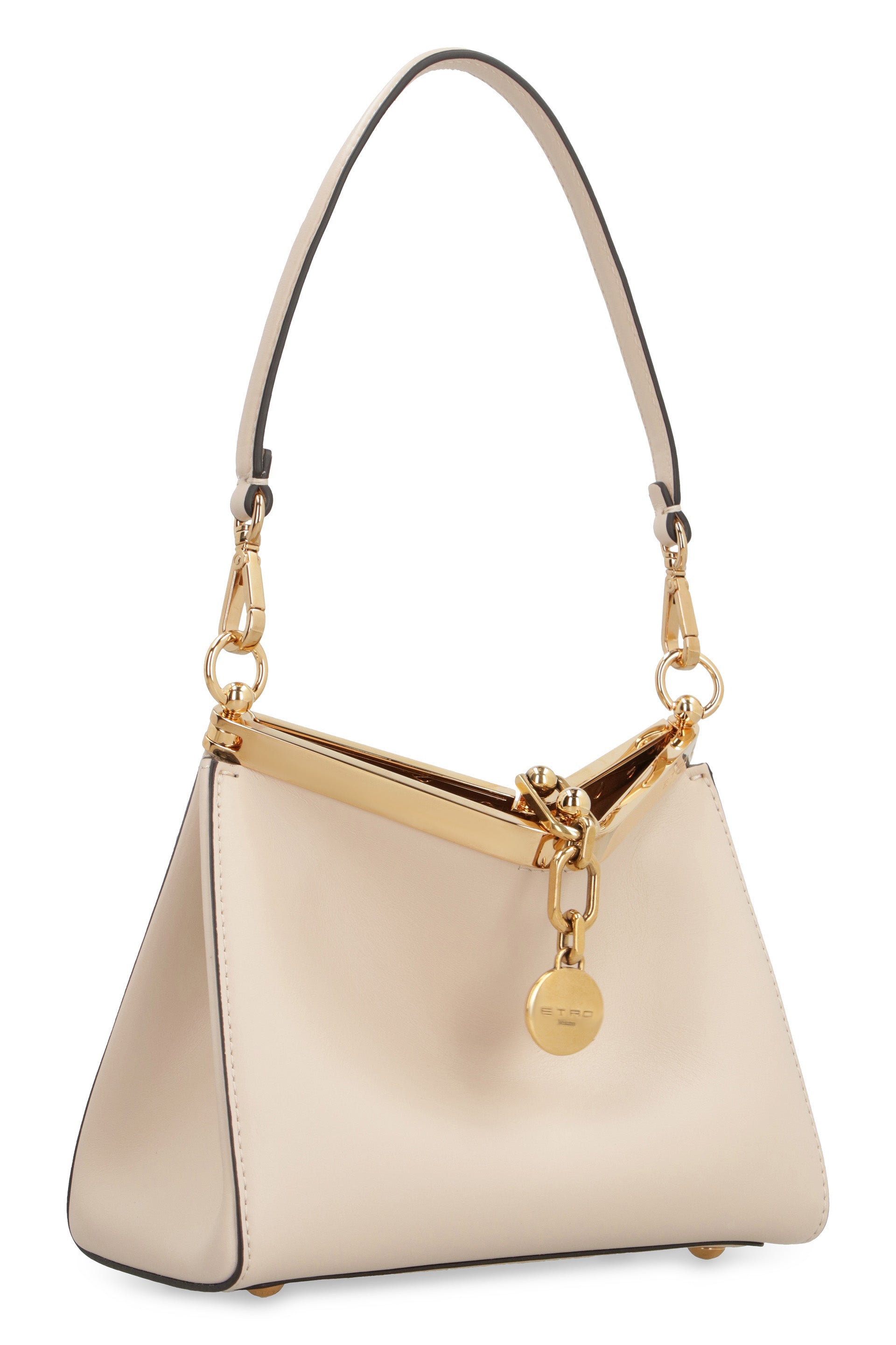 Shop Etro Pale Pink Mini Leather Shoulder Handbag For Women