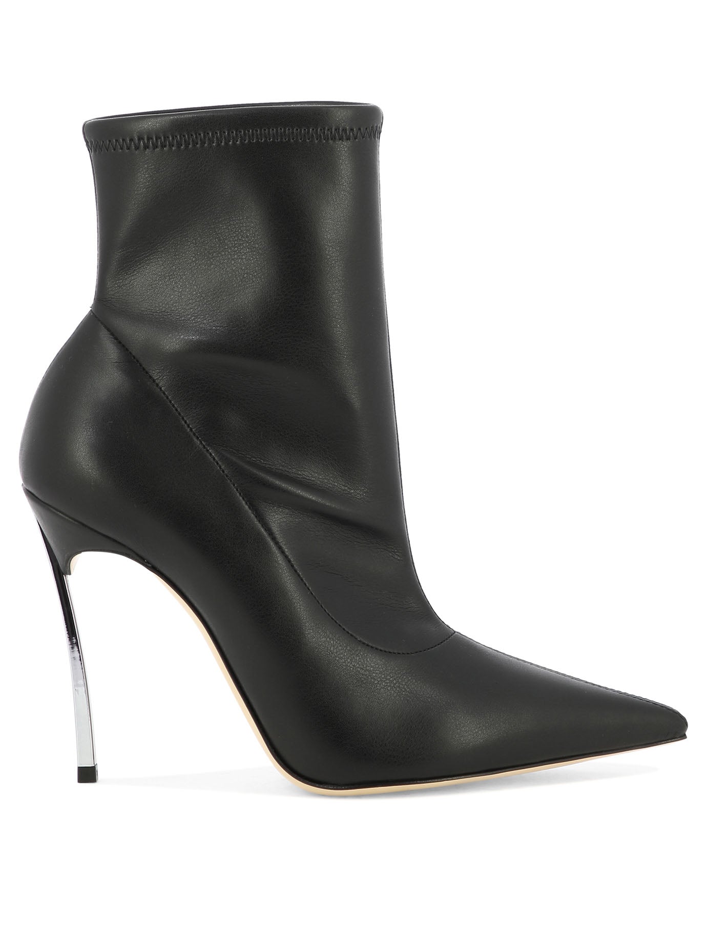 Shop Casadei Elegant Black Ankle Boots For Women, High Quality Leather Sole And Pointed Toe