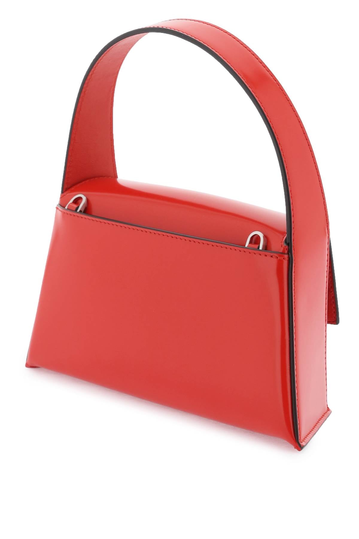 Shop Ferragamo Geometric Red Leather Handbag For Women