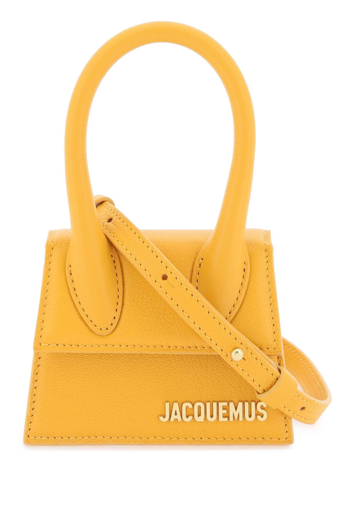 Jacquemus Fashionable Orange Leather Clutch Bag For Women