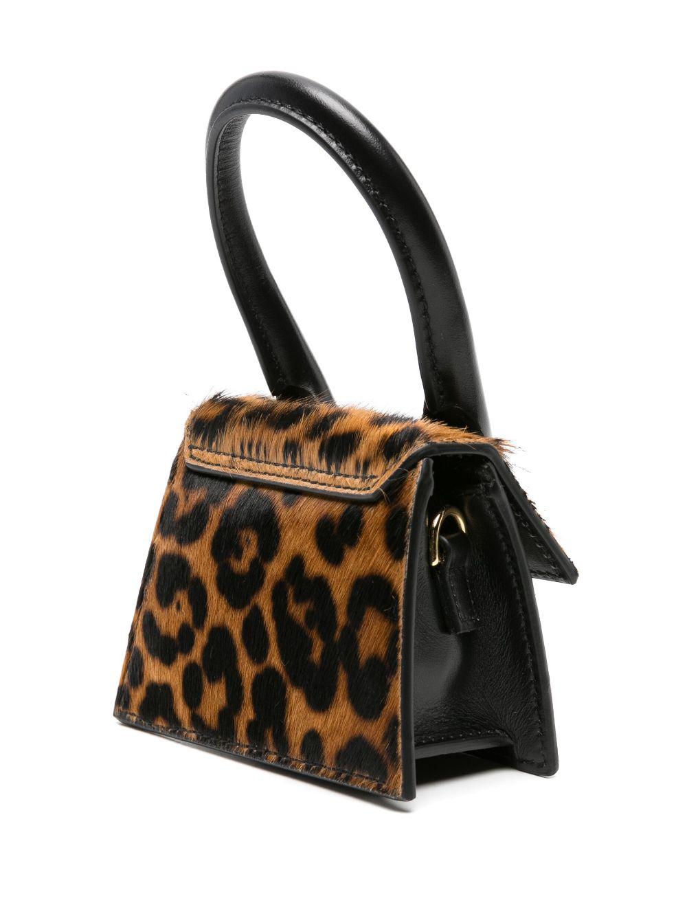 Shop Jacquemus Leopard Print Mini Bag For Women In Brown