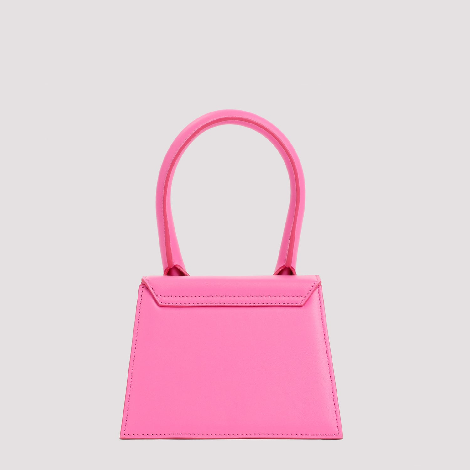 Shop Jacquemus Pink Medium Leather Handbag