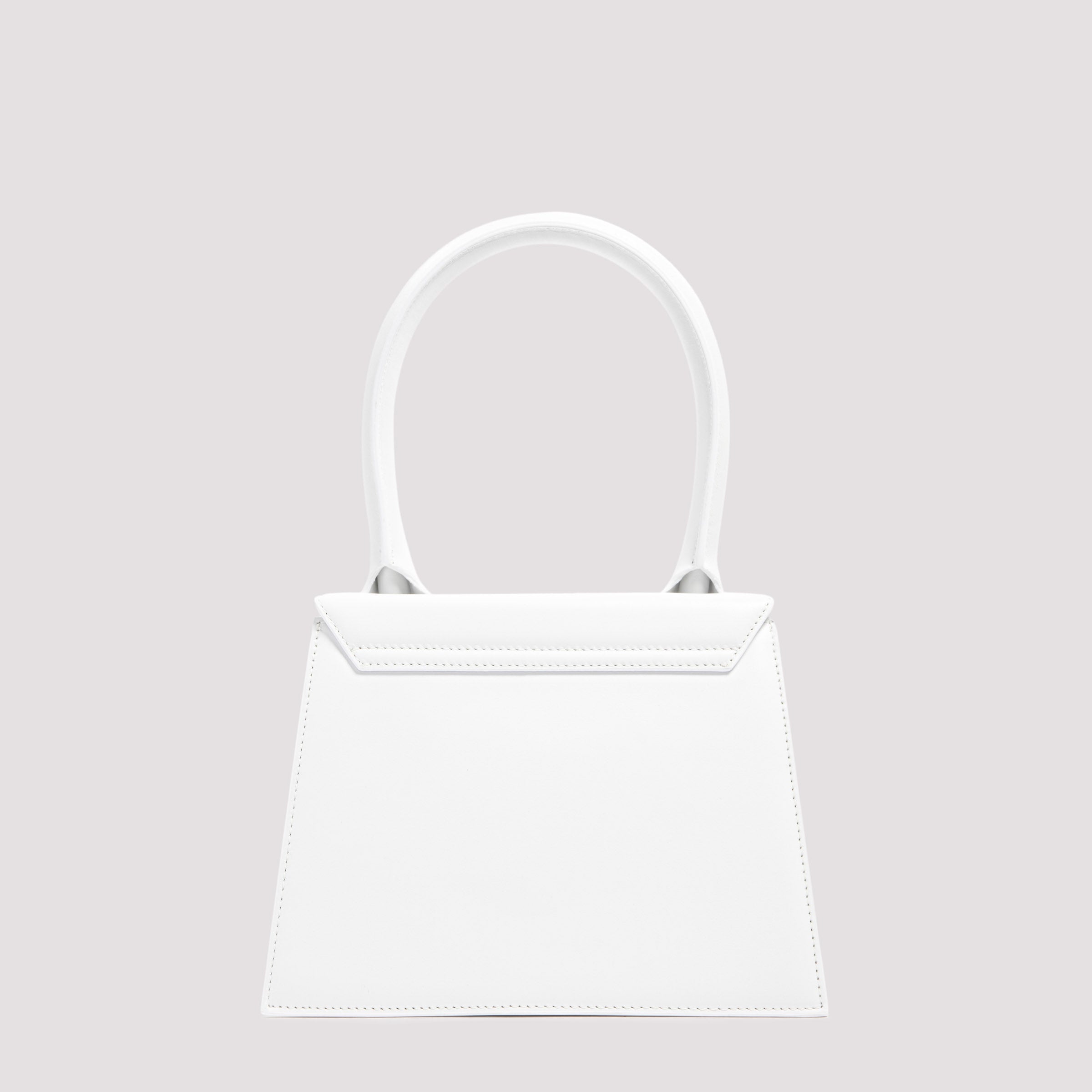 Shop Jacquemus White Leather Top-handle Handbag For Women