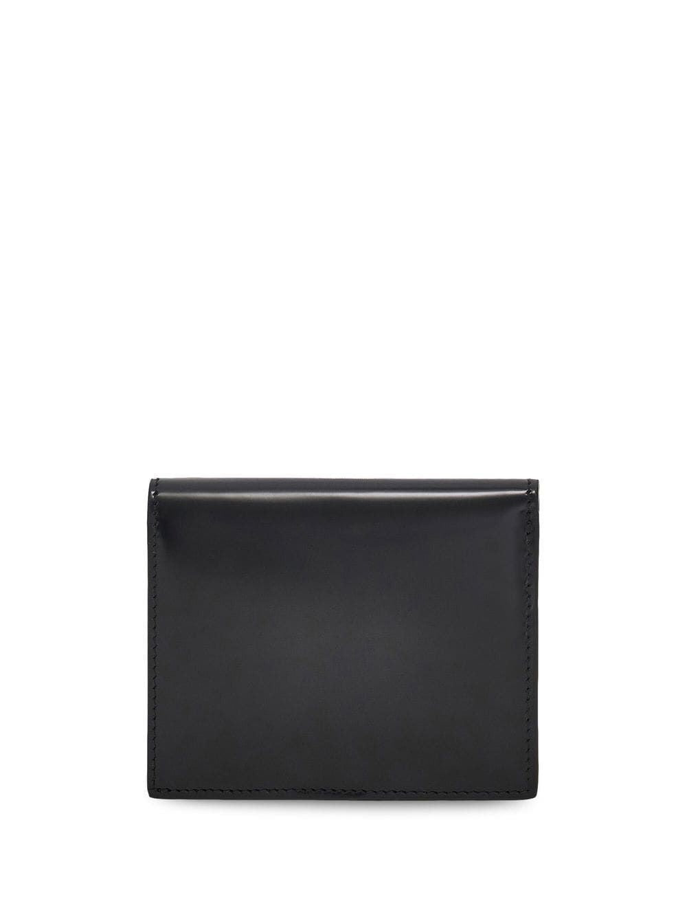 Shop Chloé Black Leather Wallet With Gancini Hook Closure