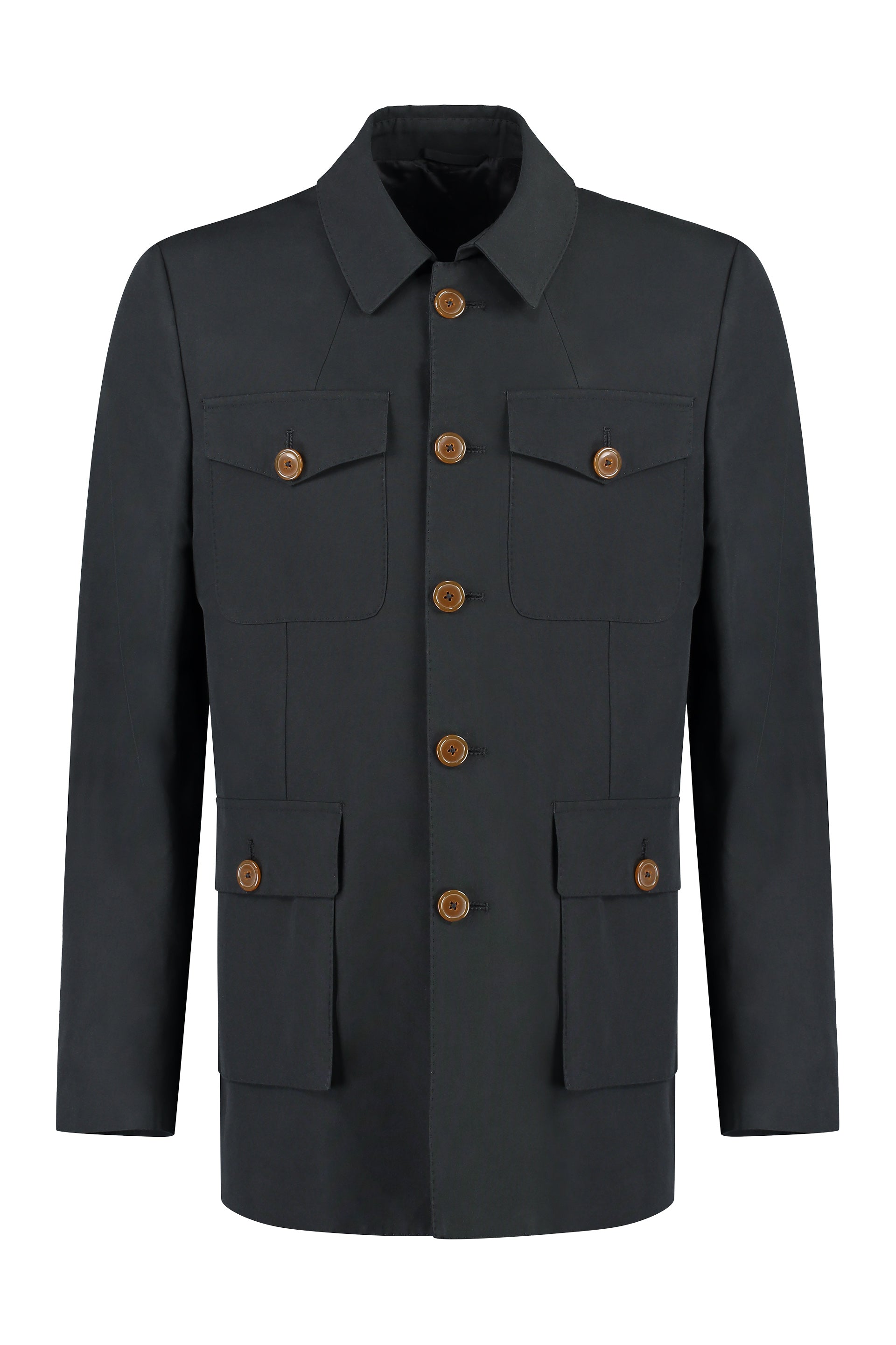 Vivienne Westwood Stylish Black Button Front Cotton Jacket For Men