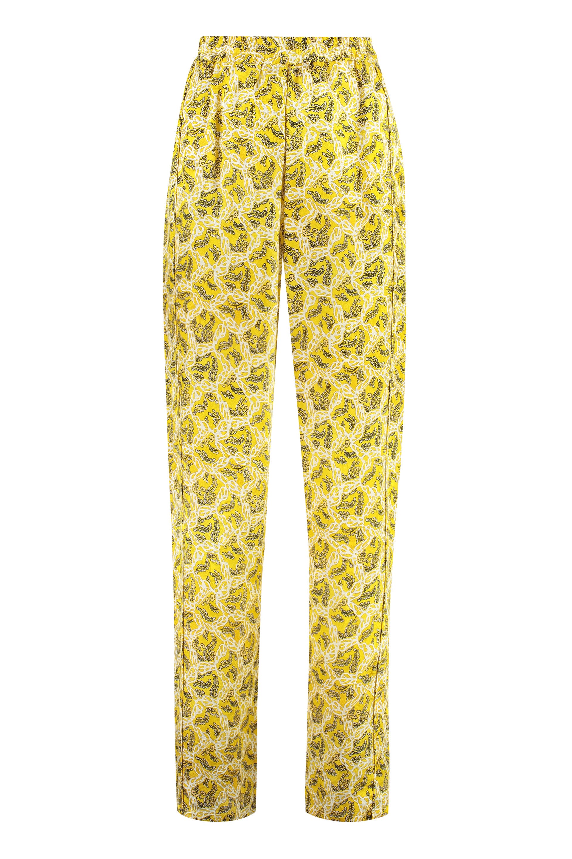 Shop Isabel Marant Mustard High-rise Printed Trousers For Women In Yellow