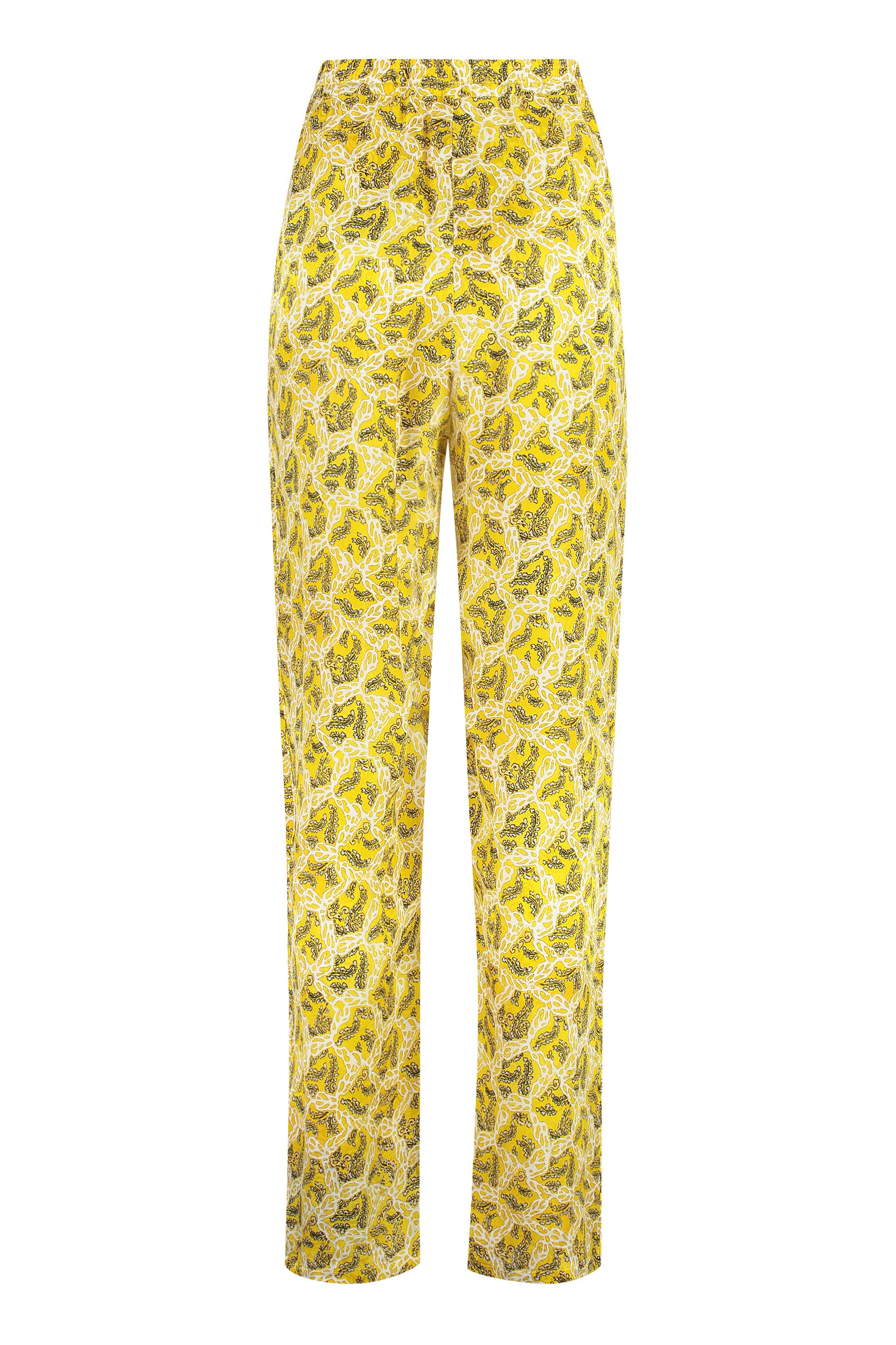 Shop Isabel Marant Mustard High-rise Printed Trousers For Women In Yellow