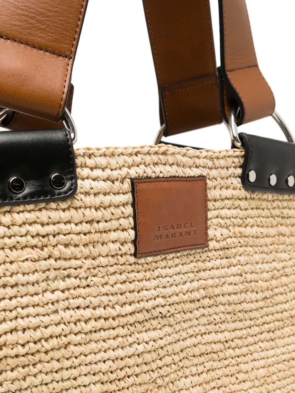 Shop Isabel Marant Rafia Tote Bag For Women In Natural Fur Brown In Natucognac