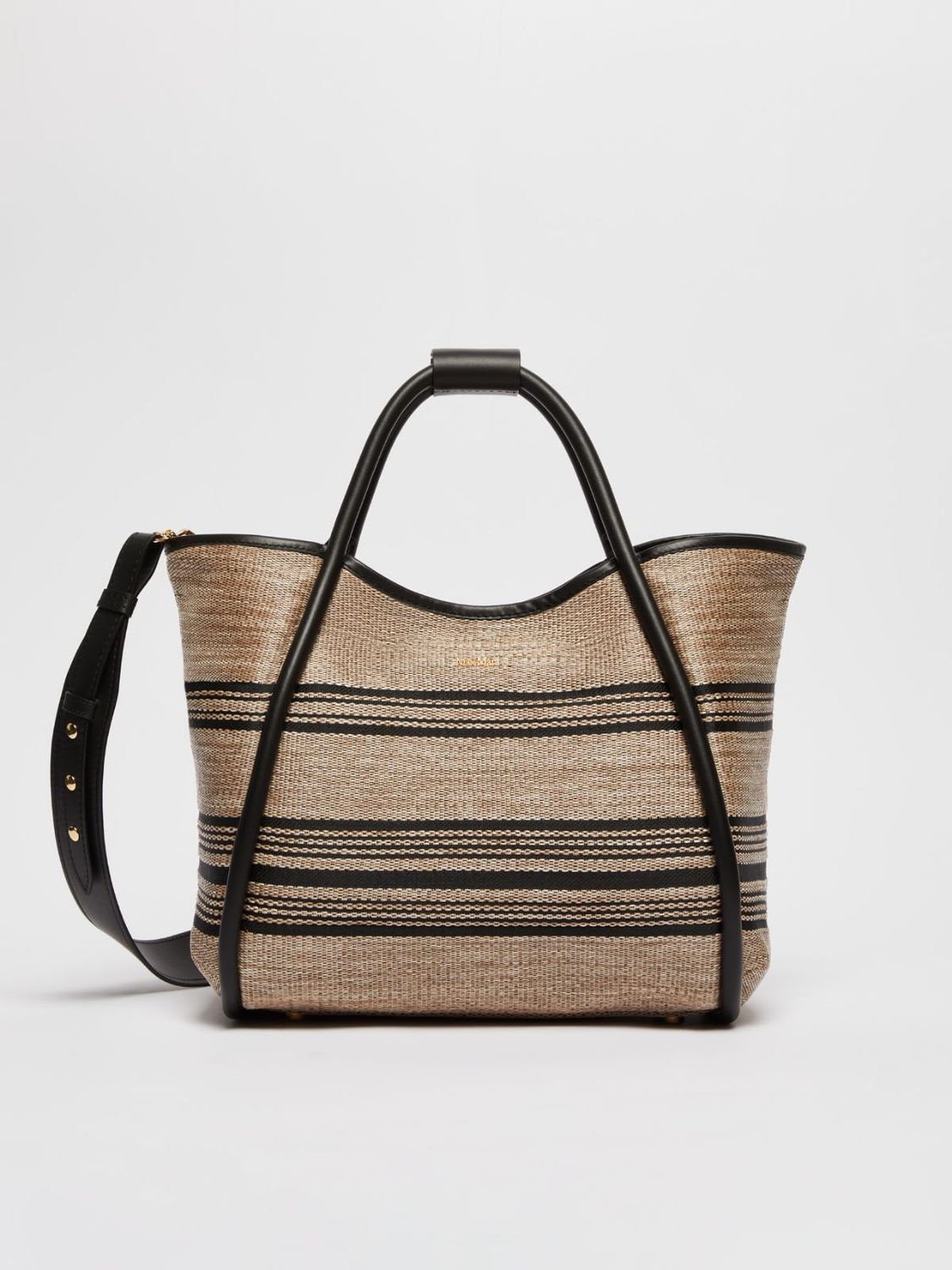 Shop Max Mara Elegant Brown Striped Handbag For Women In Teal