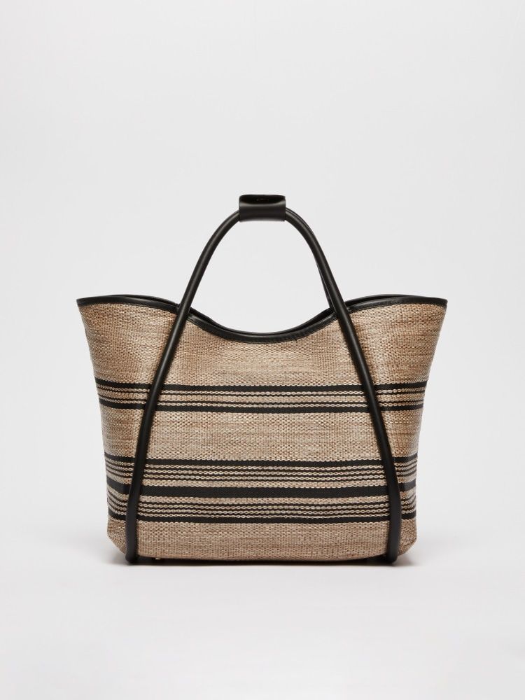 Shop Max Mara Elegant Brown Striped Handbag For Women In Teal