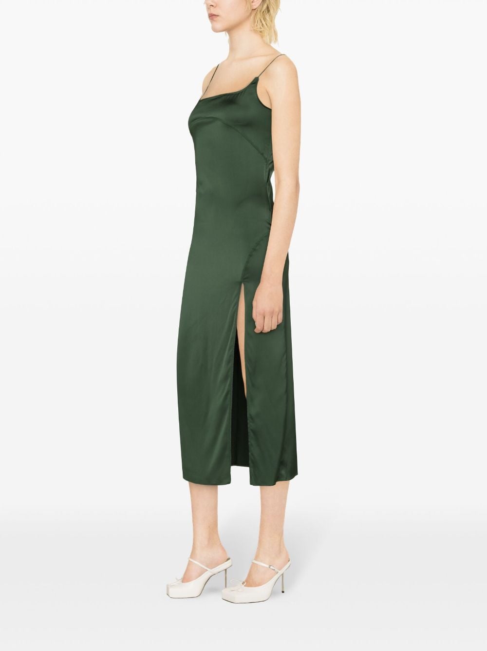 Shop Jacquemus Green Viscose Dress For Women