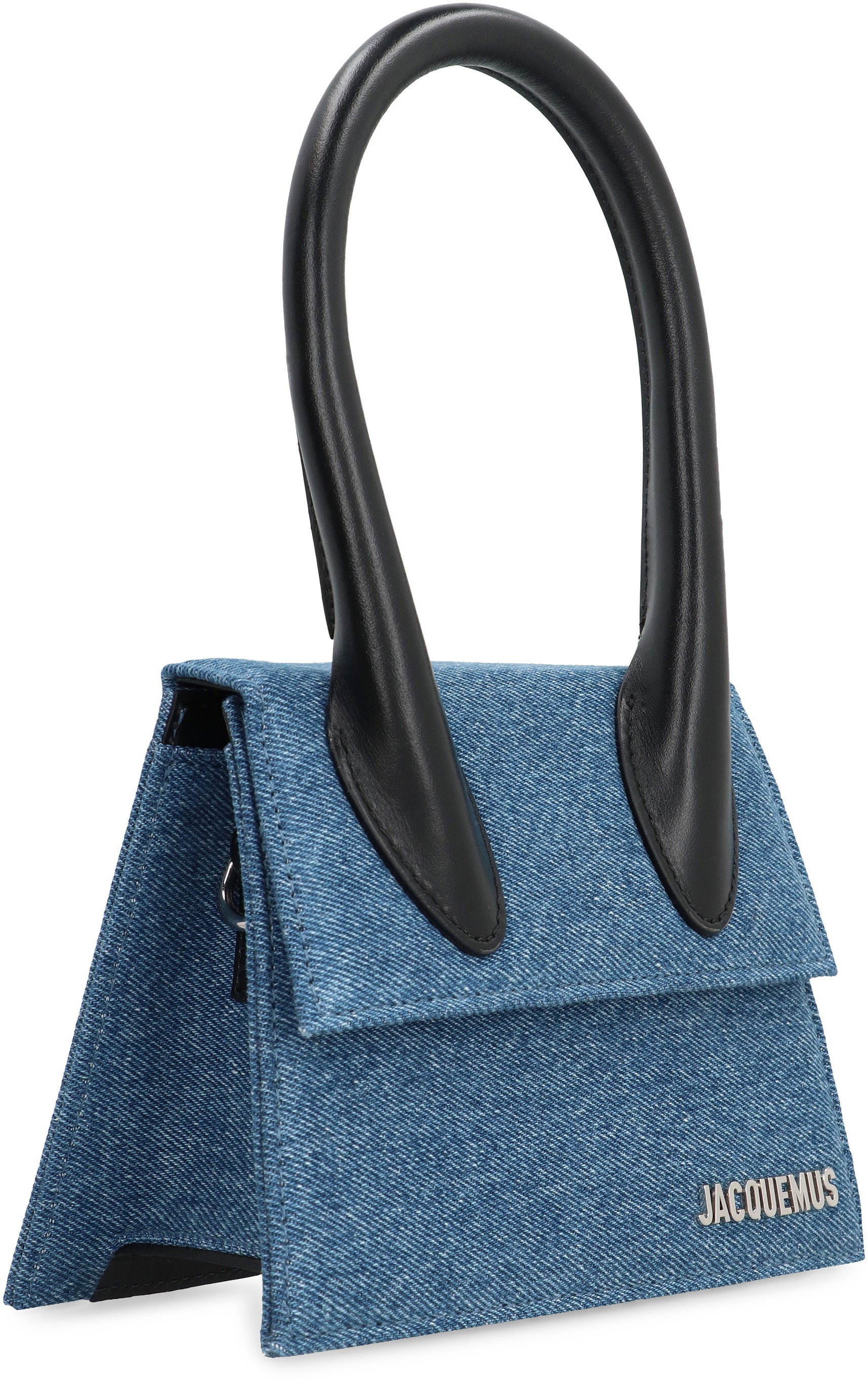 Shop Jacquemus Denim Handbag With Leather Details For Women In Blue