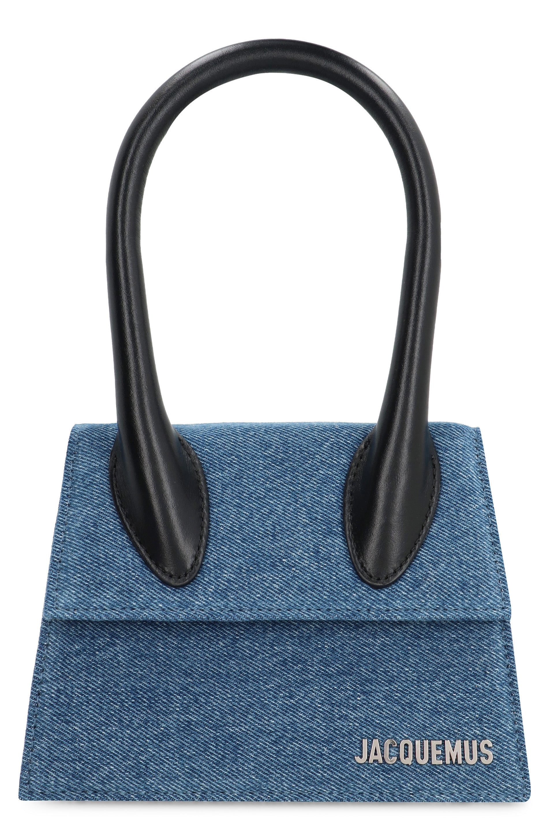 Shop Jacquemus Denim Handbag With Leather Details For Women In Blue