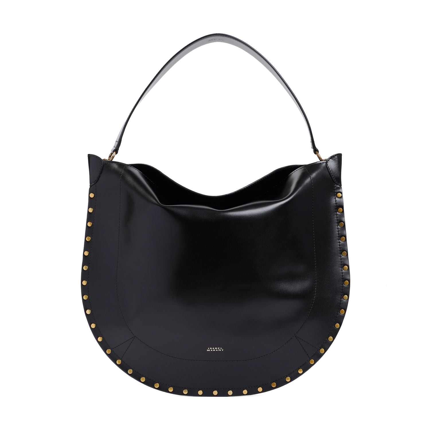 Isabel Marant Stylish Black Leather Hobo Handbag For Women