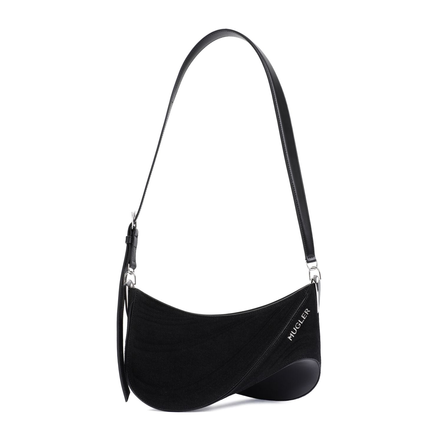 Shop Mugler Curve Handbag | Ss24 Collection In Black