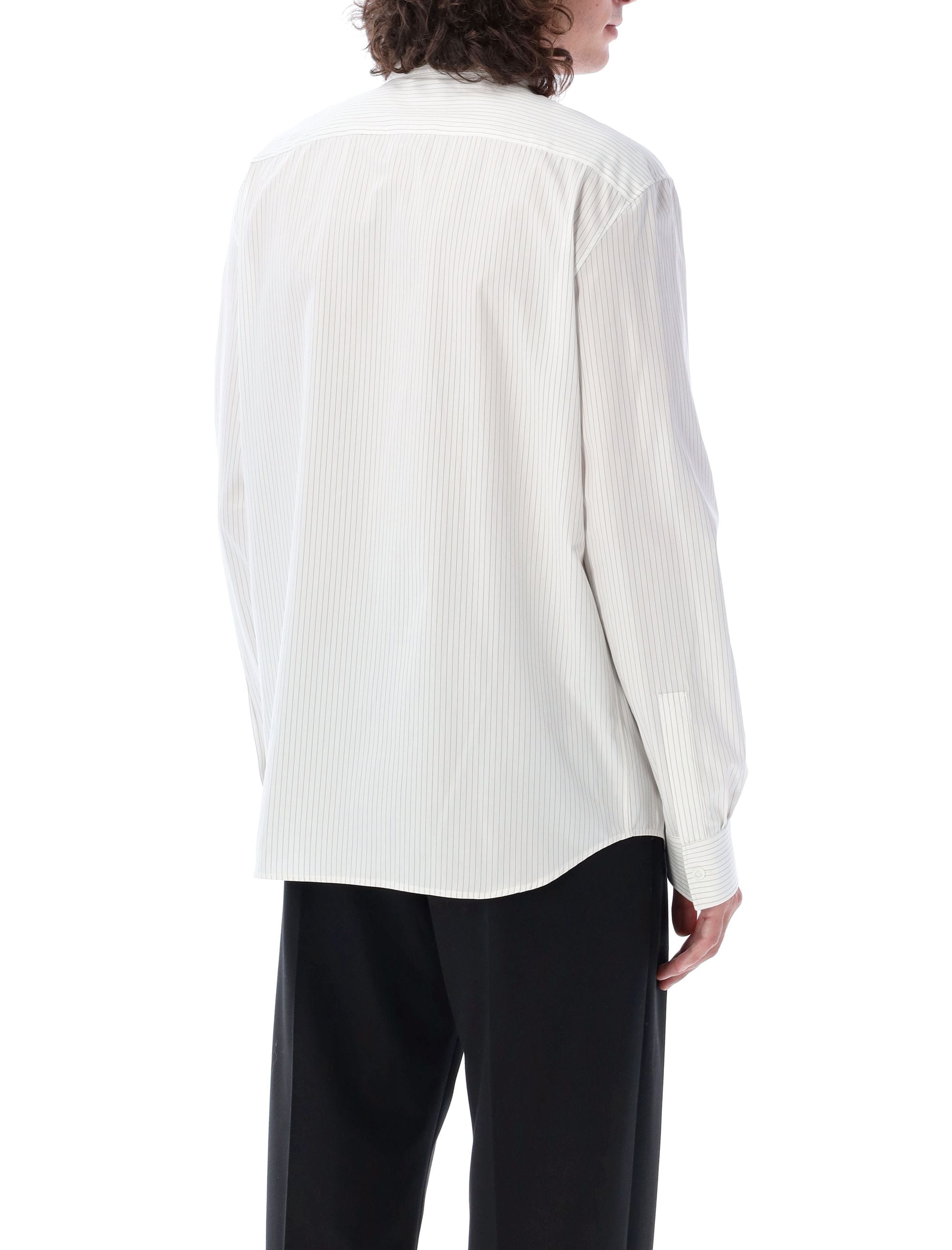 Shop Bottega Veneta Men's Striped Button-up Shirt In White